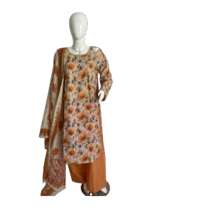 Floral Printed 3pcs Chicken kari Lawn